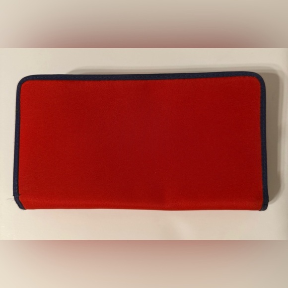 Vintage Avon Red Purple Wallet With Embroidered Hat CC Holder ID Holder - Picture 7 of 12